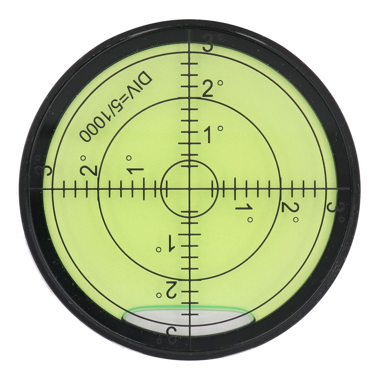 Livella a bolla circolare Livellatrice a sfera orizzontale luminosa in lega di alluminio ad alta precisione per treppiede per fotocamera 60 x 12 mm