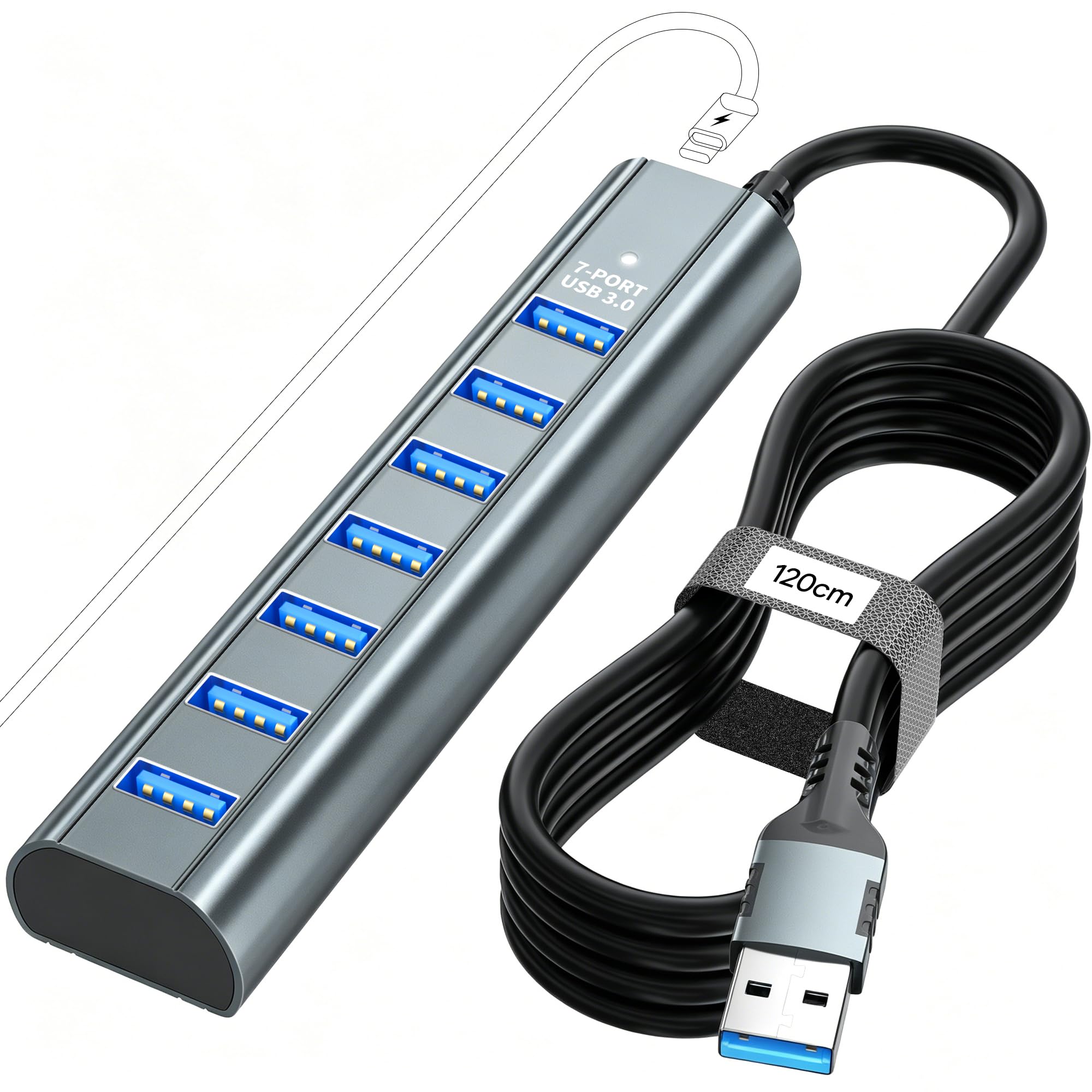 7-portowy hub USB