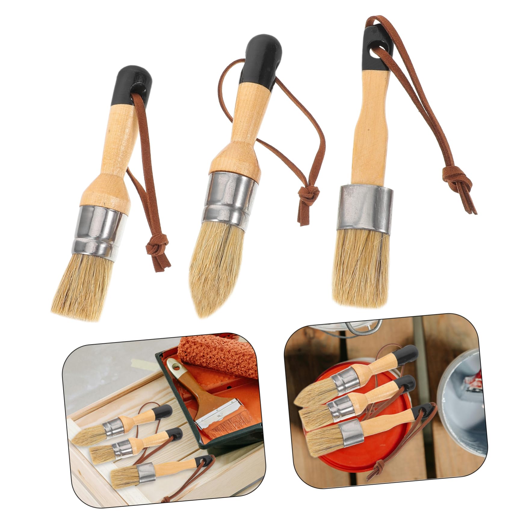 Operitacx 3 Ensembles Set De Pinceaux Multi Fonctions pour Peinture Aquarelle Résistants À Usure Et pour Décoration Intérieure 3 Pièces * 3