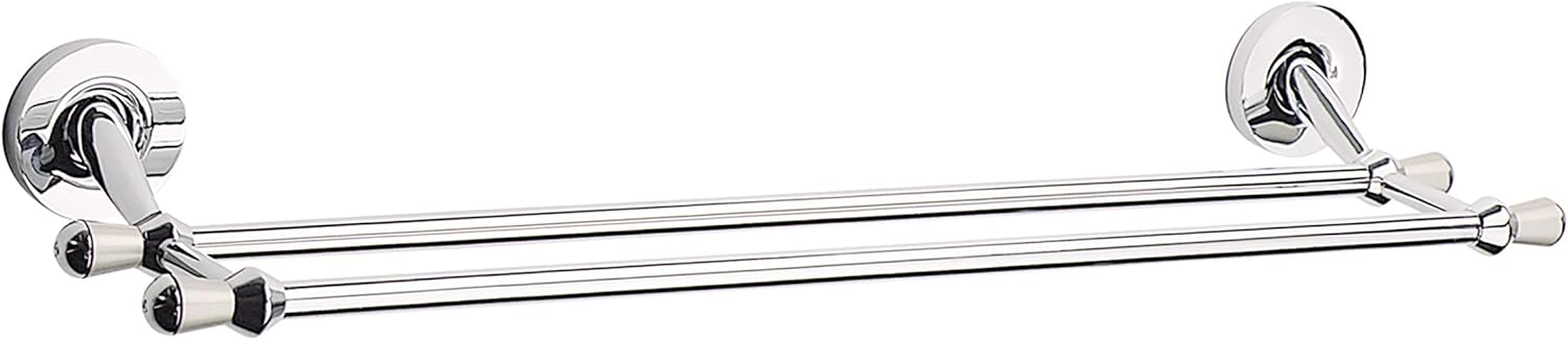 Nolde Series - Contemporary 8 Inch Wall-Mounted Wire Soap Basket/Shower Caddy, Two-Tone Polished Chrome with Dark Silver Finish