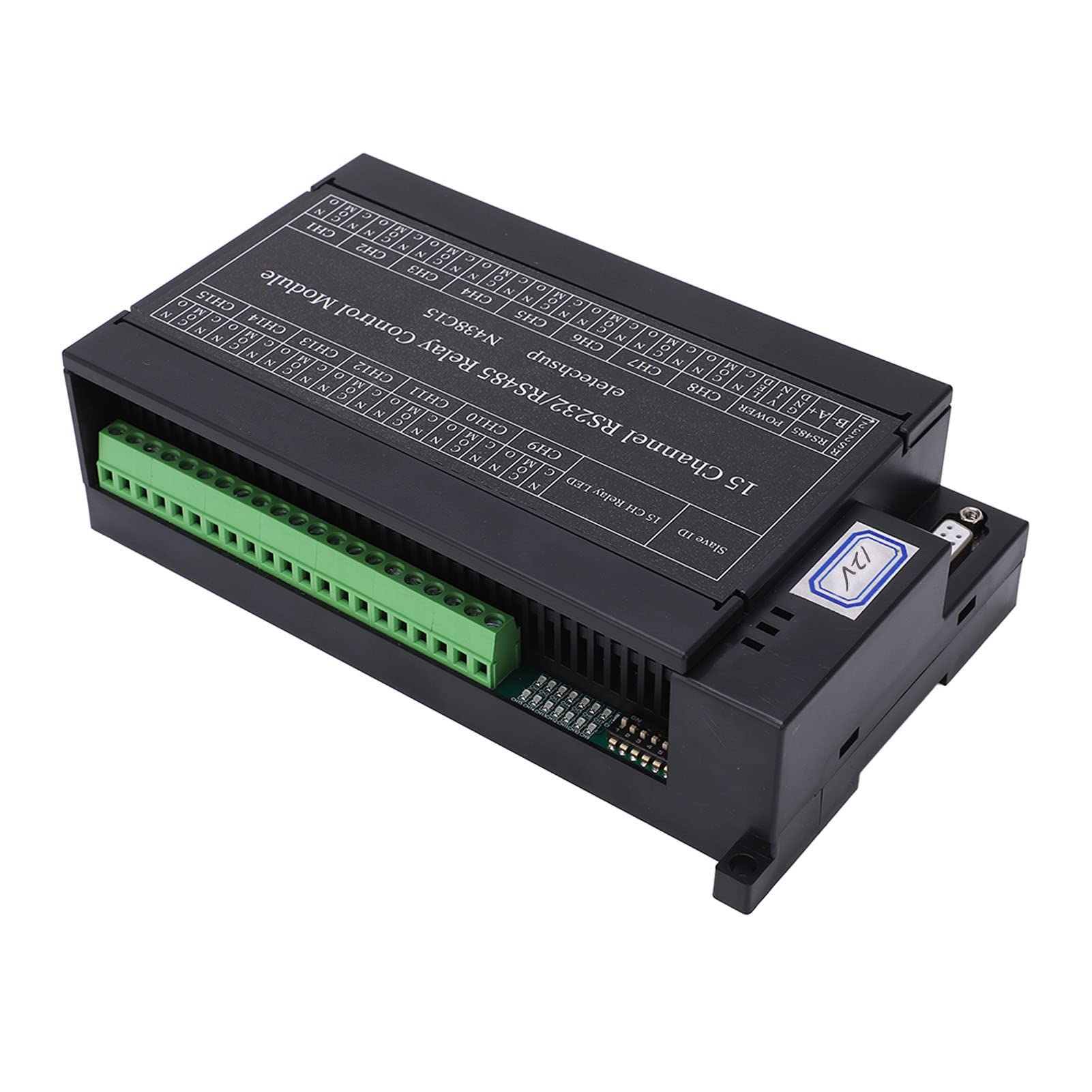 Módulo de Control de Interruptor de relé Avanzado para Automatización Industrial DC 12V Características de Servicio Pesado Material ABS de 15 Canales