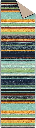 Miniatura 7 de Alfombra tradicional lavable a máquina, diseño de rayas vintage, antideslizante, 2 x 7 pies, para pasillo, cocina, dormitorio, sala de estar, 1 pies