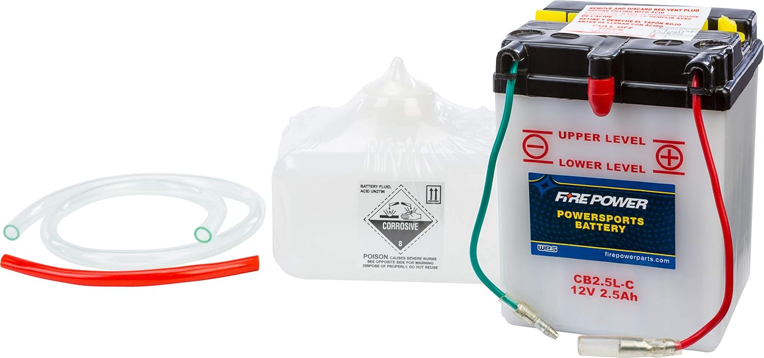 WPS Conventional 12V Heavy Duty Battery With Acid Pack CB2.5L-C