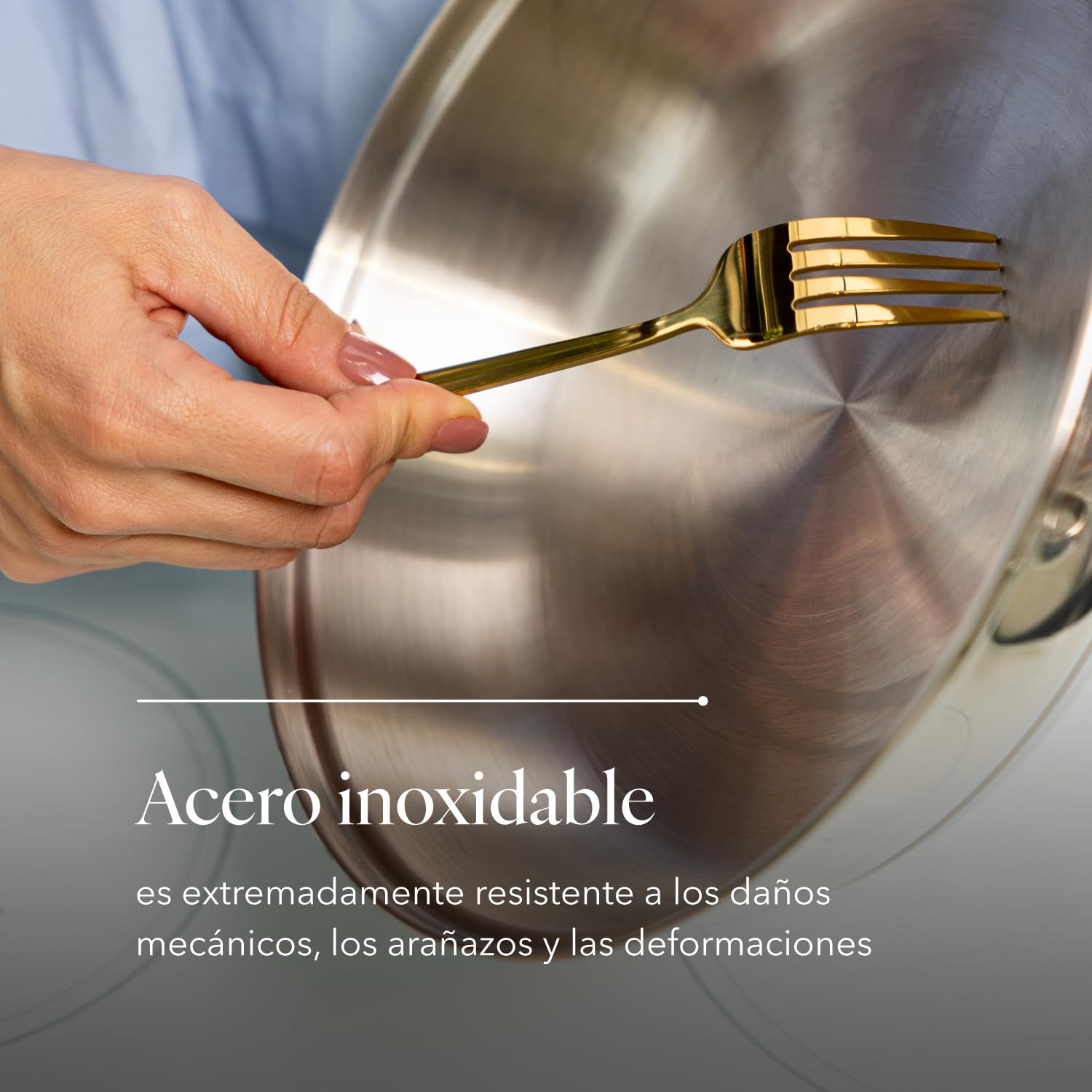 Florina Set Sartenes de acero inoxidable LUCIDA | 20 CM, 24 CM, 28 CM | 3 piezas | 3 capas | Núcleo de aluminio | Apto para horno | Mango ergonómico | Acabado espejo | Todas las cocinas