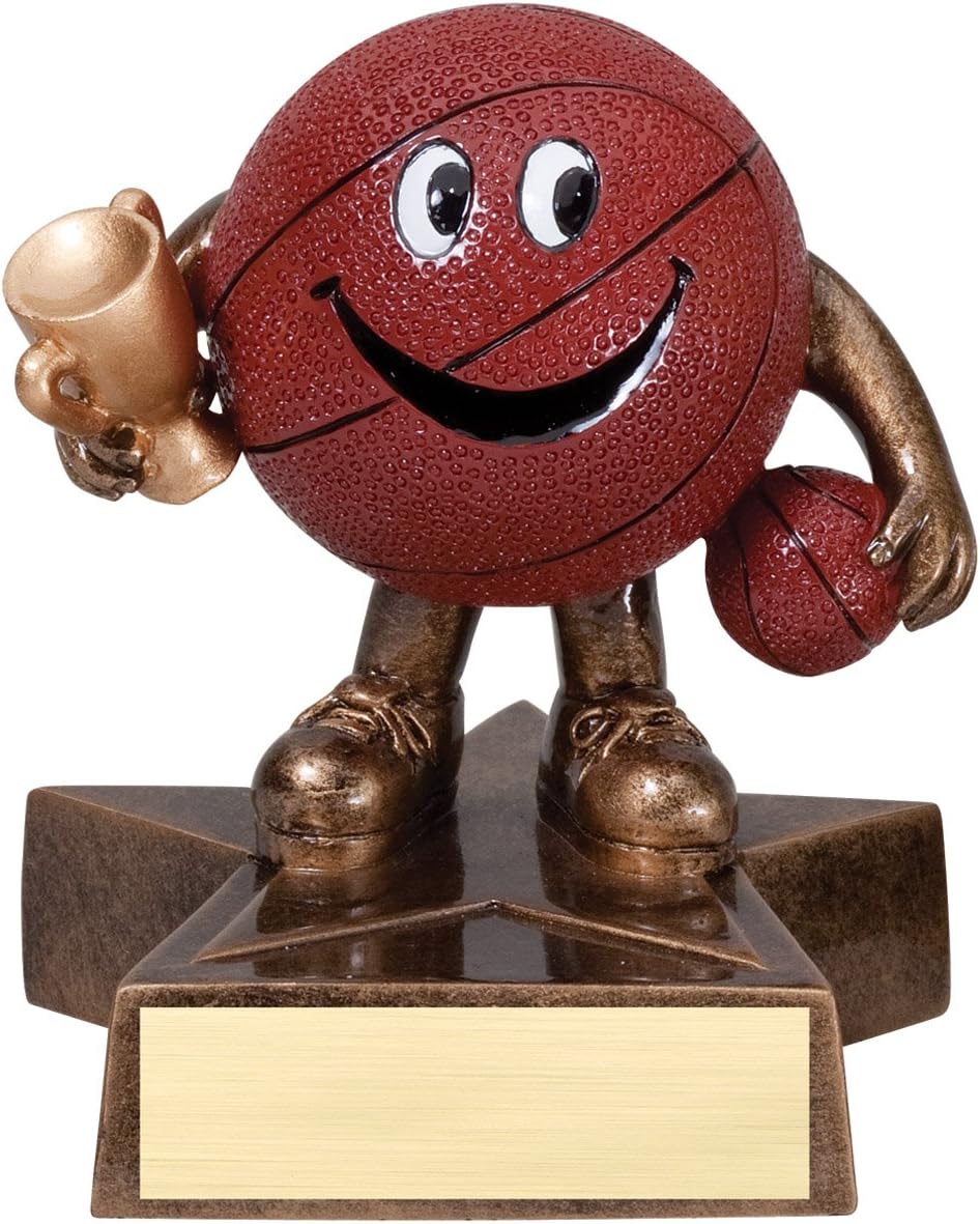Decade Awards Basketball Trophy, Lil Buddy - Engraved Kids Basketball Award - Customize Now (4 Inch Tall)