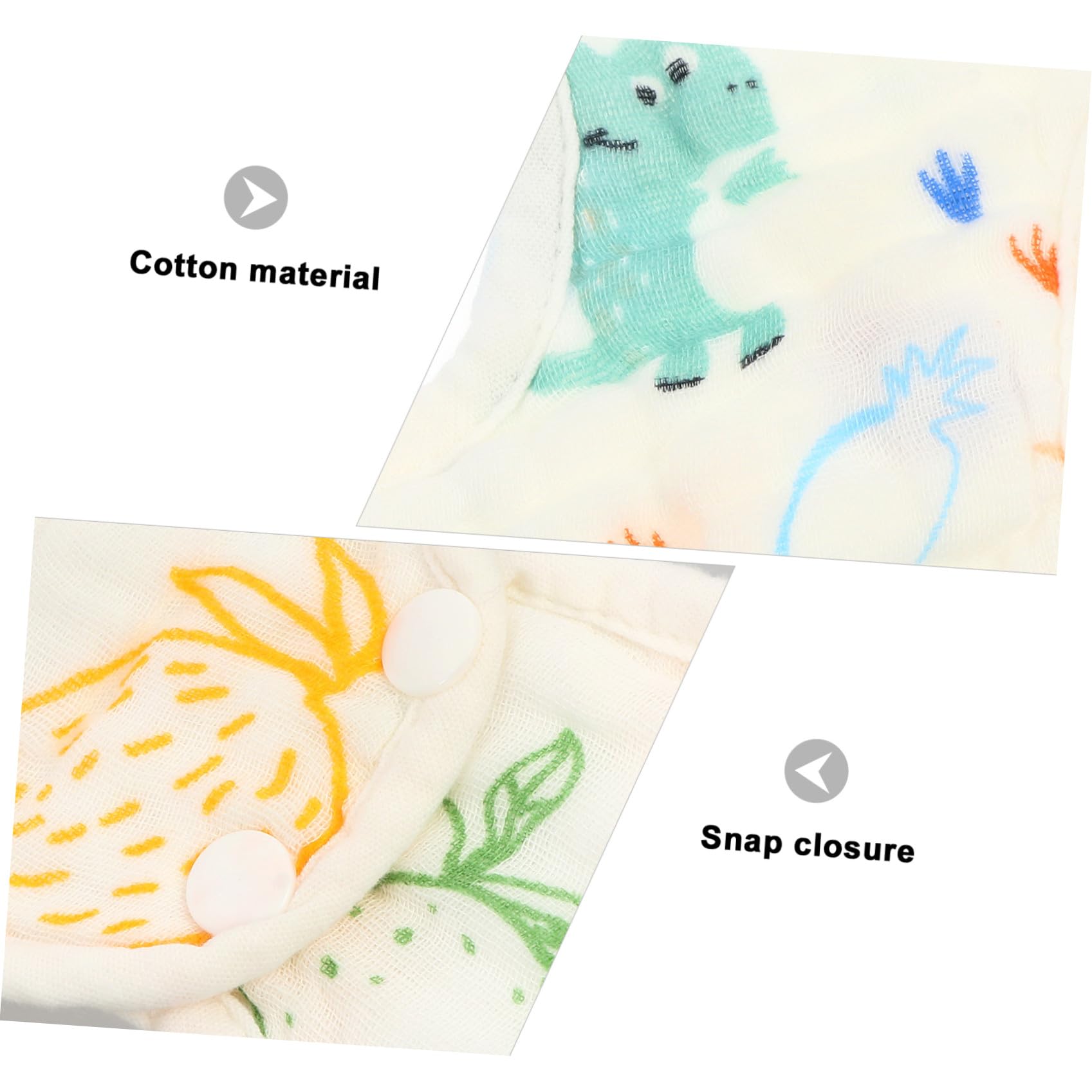 Baberos de Algodón Varios estilos 8 Piezas para Bebés y Niños Pequeños Ligeros y Protectores, Diseño Hebilla, Obsequio Adecuado para Nuevos Padres