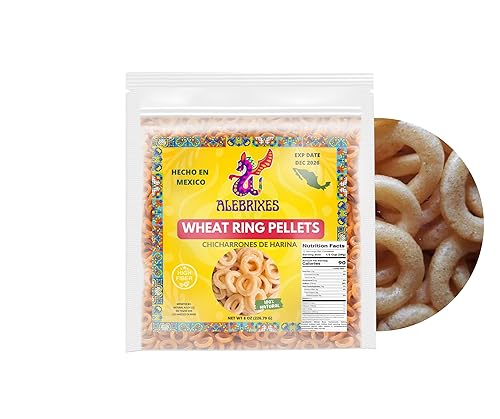 Alebrixes  Anillo de trigo mexicano Pellets 8oz (226g)  Duritos - Bocadillo mexicano  Chicharrón - Fritura De Harina Para Freir  Salado, Clásico,