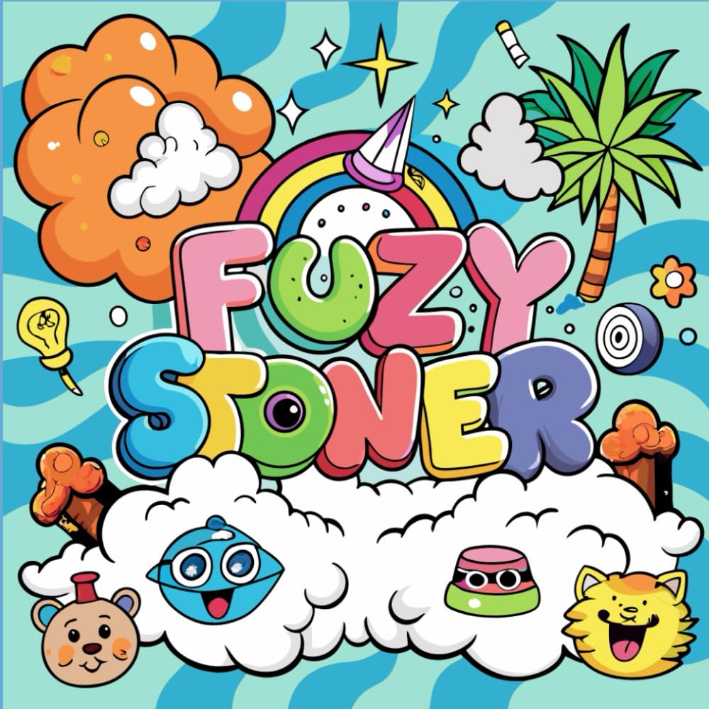 Fuzy Stoner Coloring Book: A Fun and Stress-Relieving Coloring Book with Weed Art, Mushrooms & Hippie Aesthetics