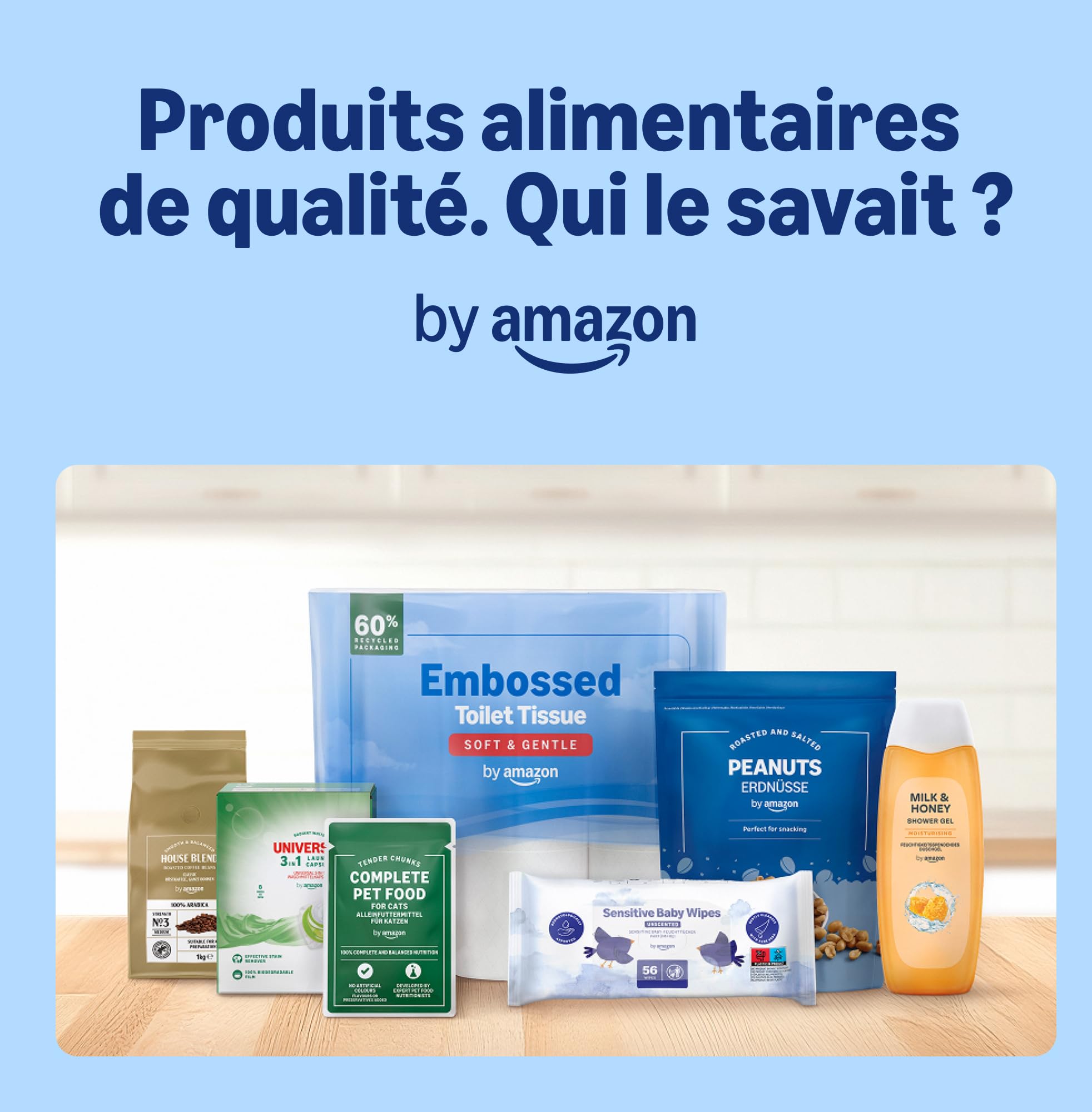 by Amazon Essuie-tout Ultra Absorbant à Séchage par Air Traversant, 32 Rouleaux (8 Paquets de 4), 51 Feuilles par Rouleau, Certifié FSC (Anciennement "Presto!")