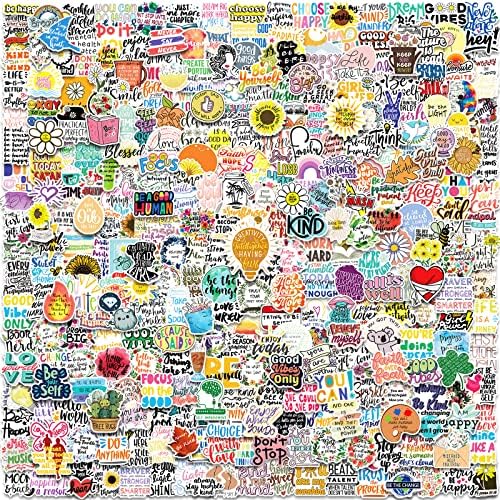 LIFEBE 500 PCS Inspirational Stickers for Water Bottles,Postive Stickers for Adults Students Kids,Motivational Affirmation Stickers for Laptop Scrapbooking Vision Boards