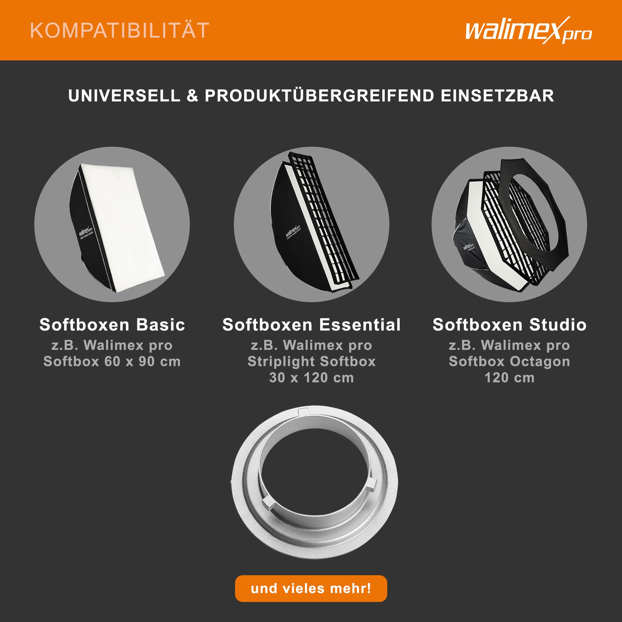 Walimex - Adattatore softbox per Aurora/Bowens