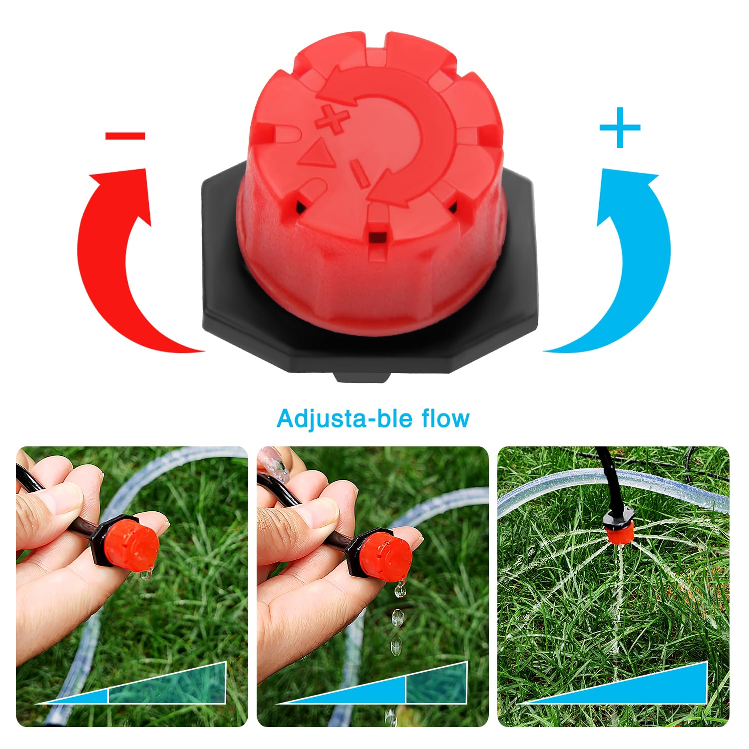 VooGenzek 80 PCS 1/4 Inch Adjustable Irrigation Dripper Sprinklers - Image 3