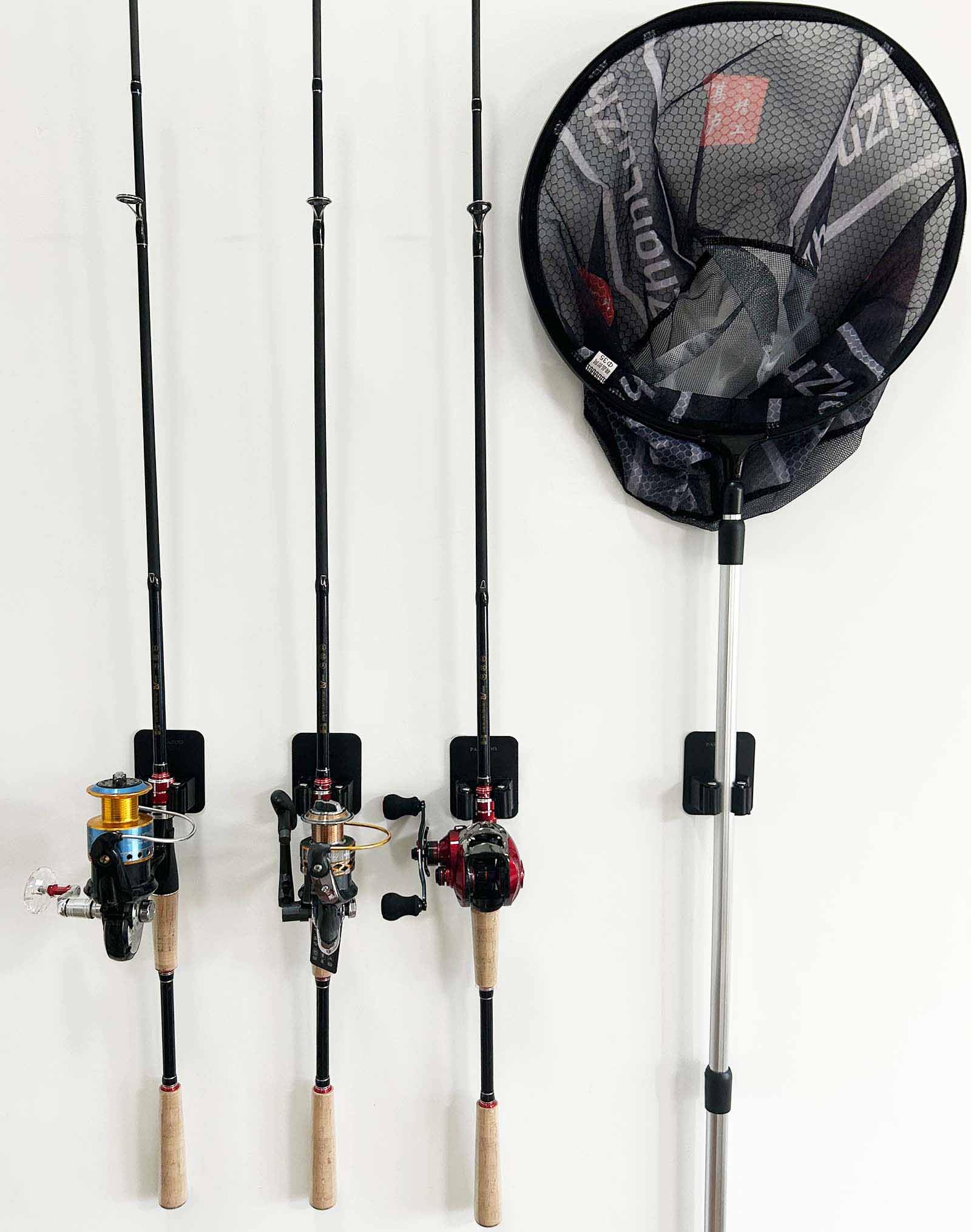 Amazon.com: PAPAZOO 4 Pack Fishing Rod Holders, Self-adhesive Wall Mounted Fishing Rods Rack, Fishing Pole/Nets Holders Storage Organizer for Garage, Tool room, Black : Sports & Outdoors Amazon.com: PAPAZOO 4 Pack Fishing Rod Holders, Self-adhesive Wall Mounted Fishing Rods Rack, Fishing Pole/Nets Holders Storage Organizer for Garage, Tool room, Black : Sports & Outdoors