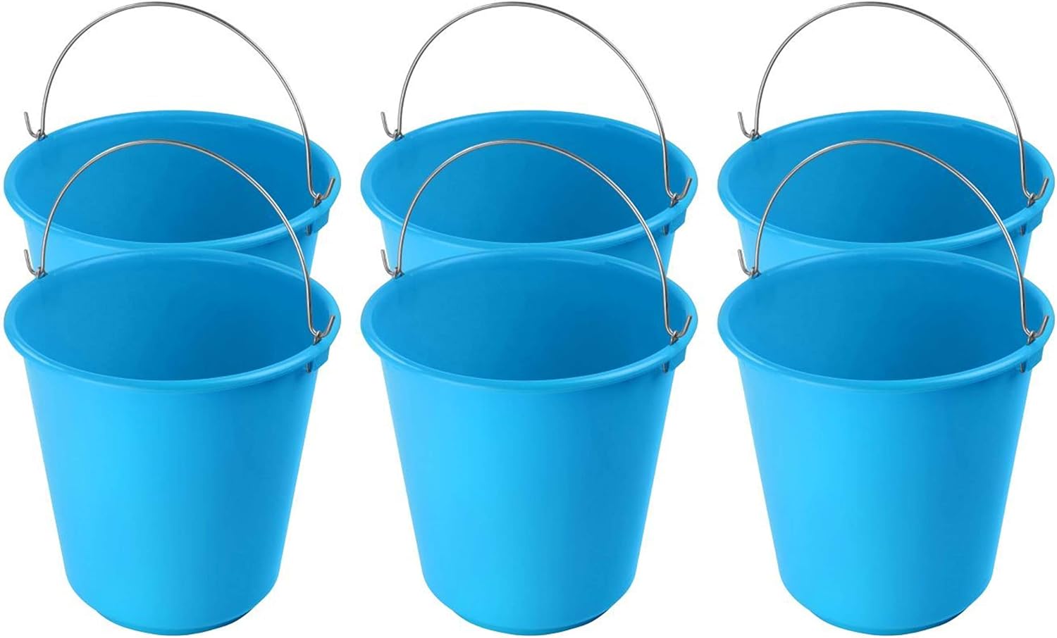 YBM HOME Plastic Pail with Handle 11.5 Quart (2.8 Gallon Bucket), 39-1229 (Light Blue, 1)