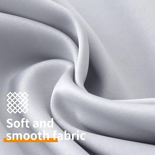 Miniatura 4 de YoungsTex Cortinas 100% de opacidad para dormitorio, 84 pulgadas de largo, con aislamiento térmico y ojales, cortinas de oscurecimiento total de