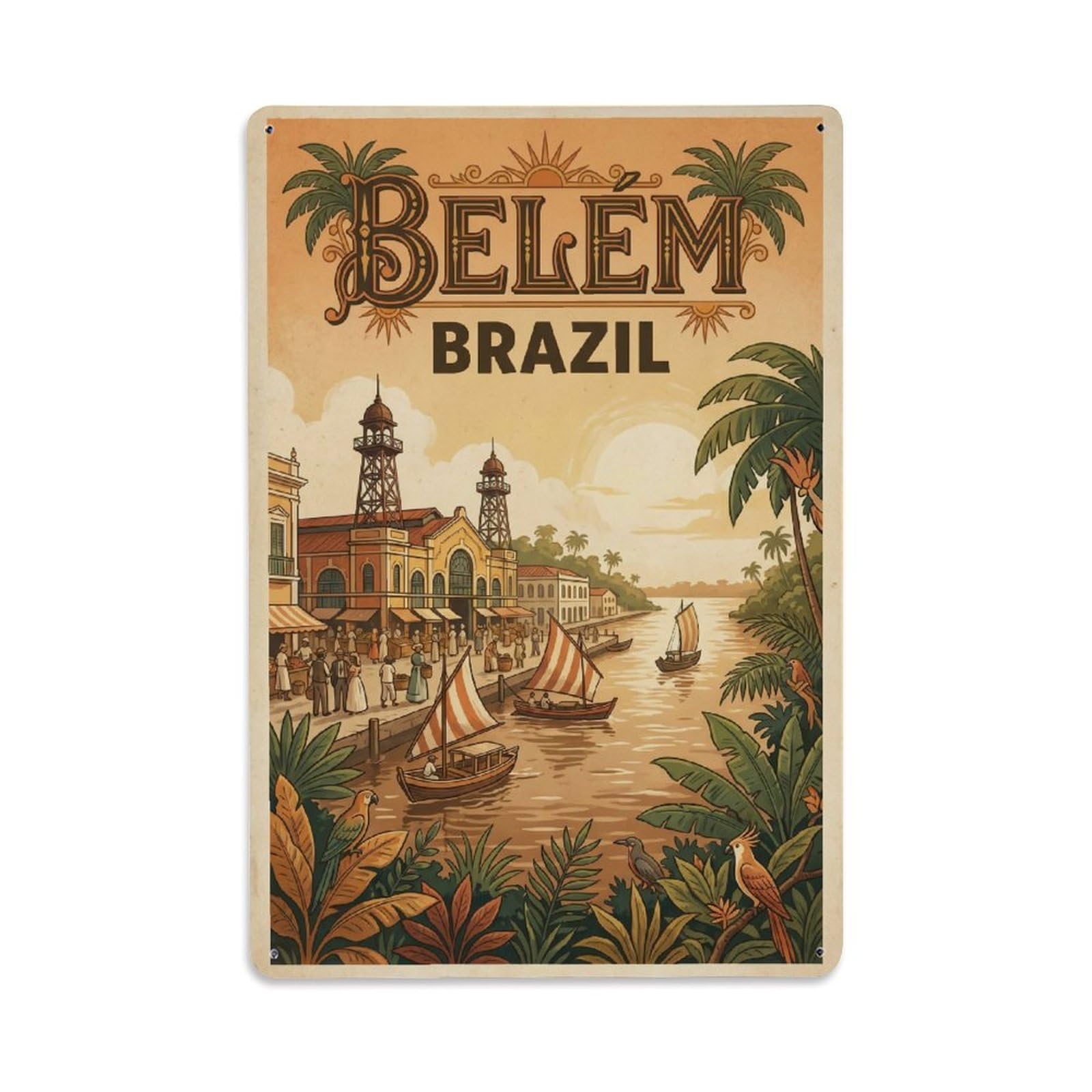 Brazil Belem Travel Retro Metal Tin Sign
