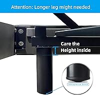 Vista 8 de Reemplazo de patas de cama de metal de 7 pulgadas para marco de base de cama eléctrico ajustable, patas de cama atornilladas