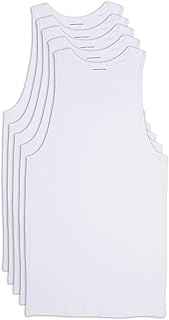 Amazon Essentials Men's Big and Tall 5-Pack Tank Undershirts fit by DXL