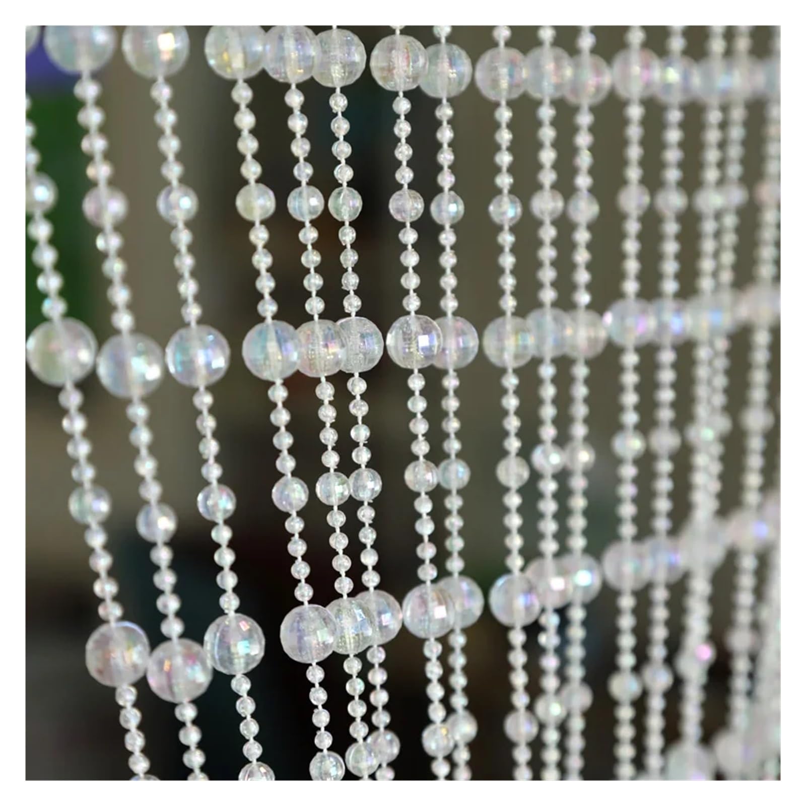 Rideau De Perle Rideau de Porte Transparent à Paillettes, en Perles de Cristal, décoration de Maison, fenêtres, balcons, Bricolage, décoration de fête, Festival(20 String 100cm)