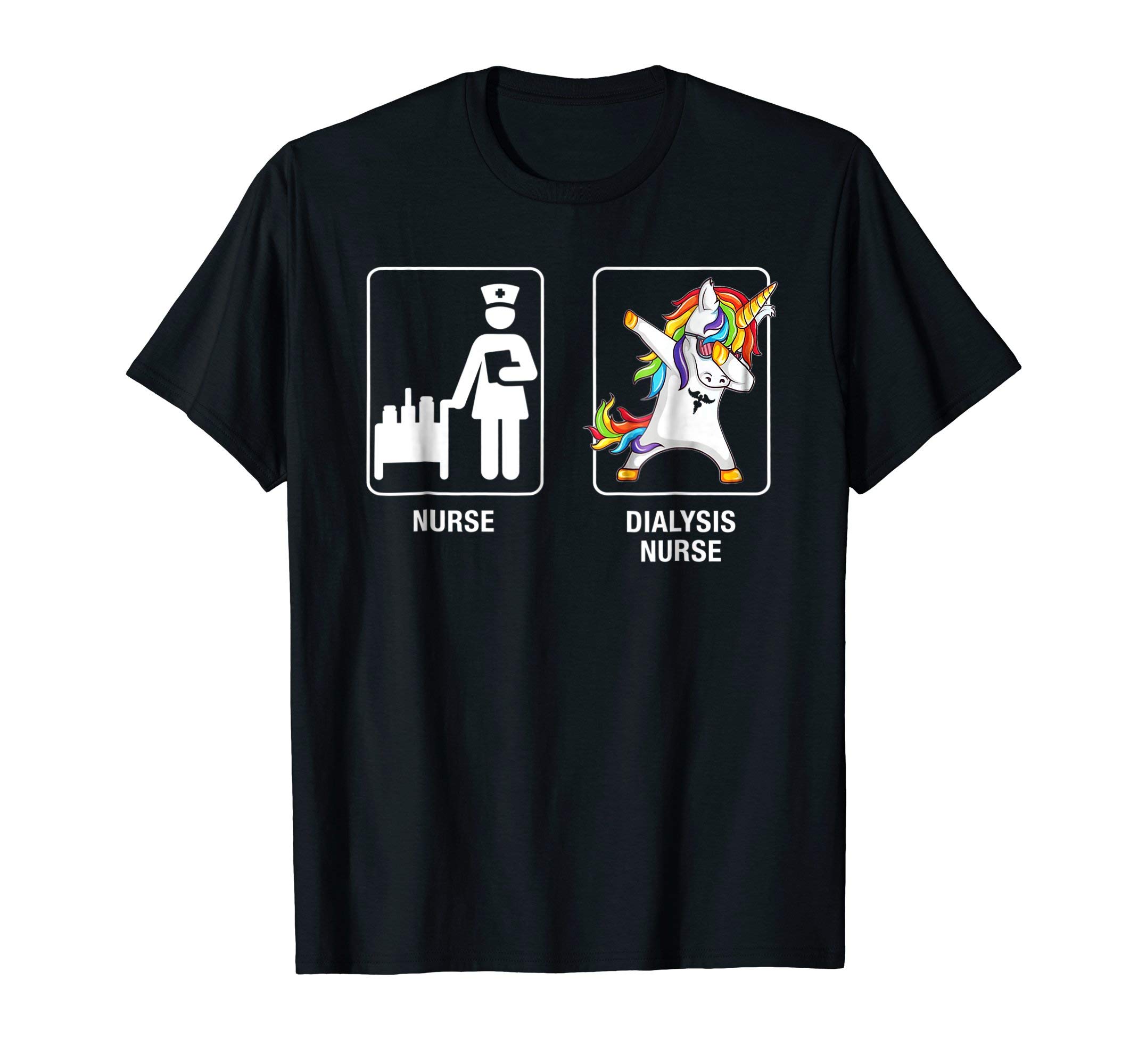 Nurse And Dialysis Nurse Unicorn Dabbing T Shirt Gifts Dab