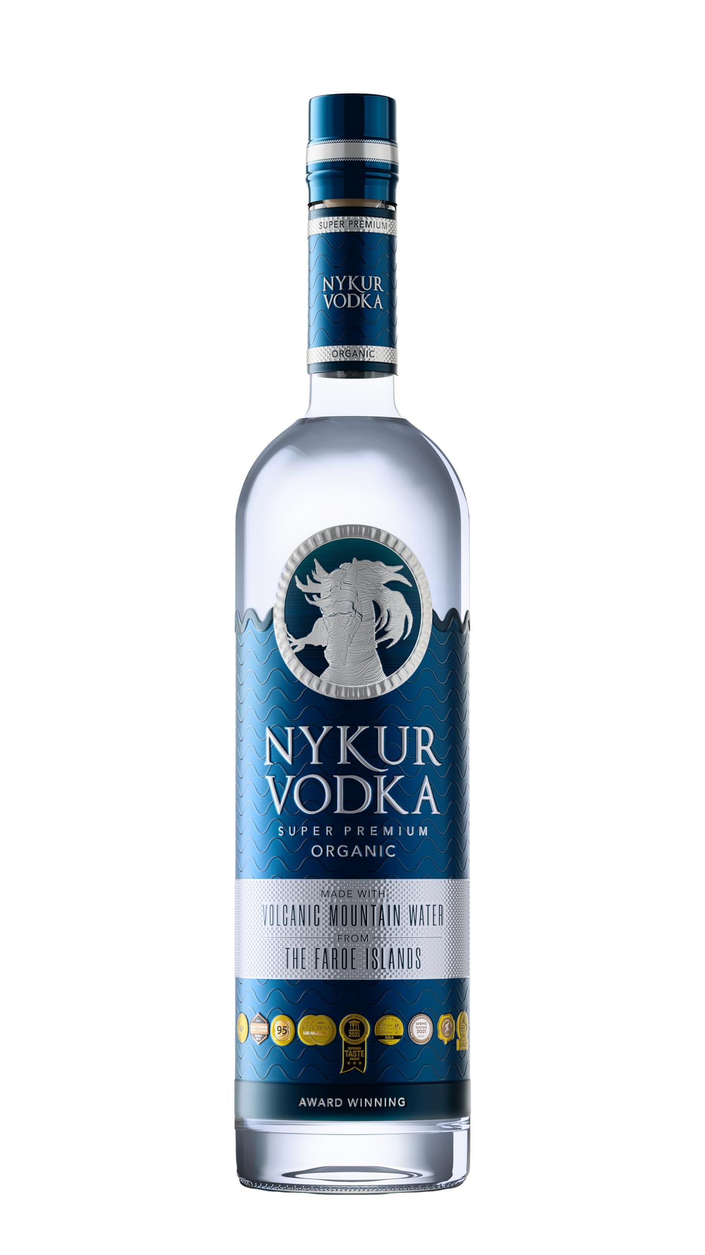 Nykur Vodka Super Premium | Spirit of the Faroe Islands |multi award winning premium vodka with organic ingredients and soft aroma | 700ml | 42% vol.