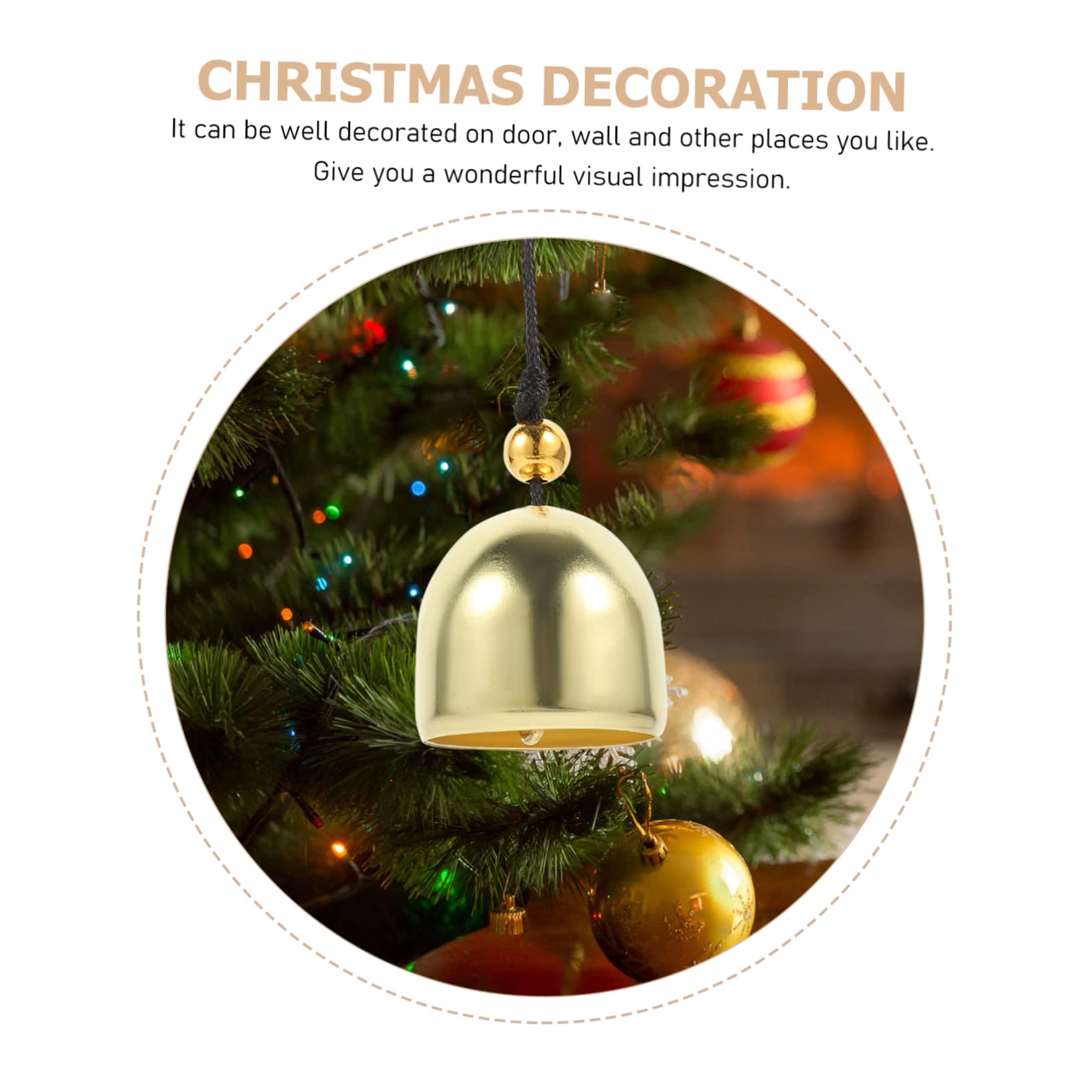 ARTSEWPLY 6Sets Craft Bells Metal Hanging Bells with Rope for DIY Wedding Decoration Wind Chimes Compact Bell Ornaments for Crafting and Home Decor