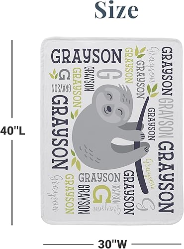 Miniatura 10 de Let's Make Memories Manta de bebé personalizada con mi propio nombre, búho, baby shower, decoración de guardería, 30 x 40 pulgadas