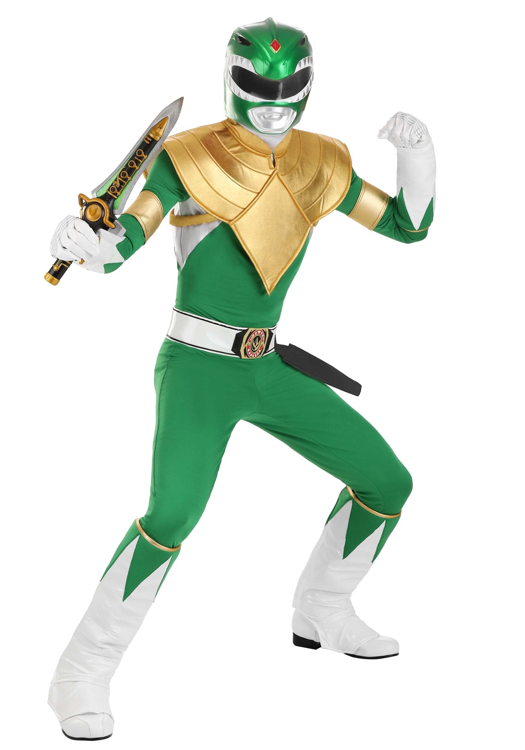 Adult Green Power Ranger Costume - Authentic Classic Tommy Oliver Outfit