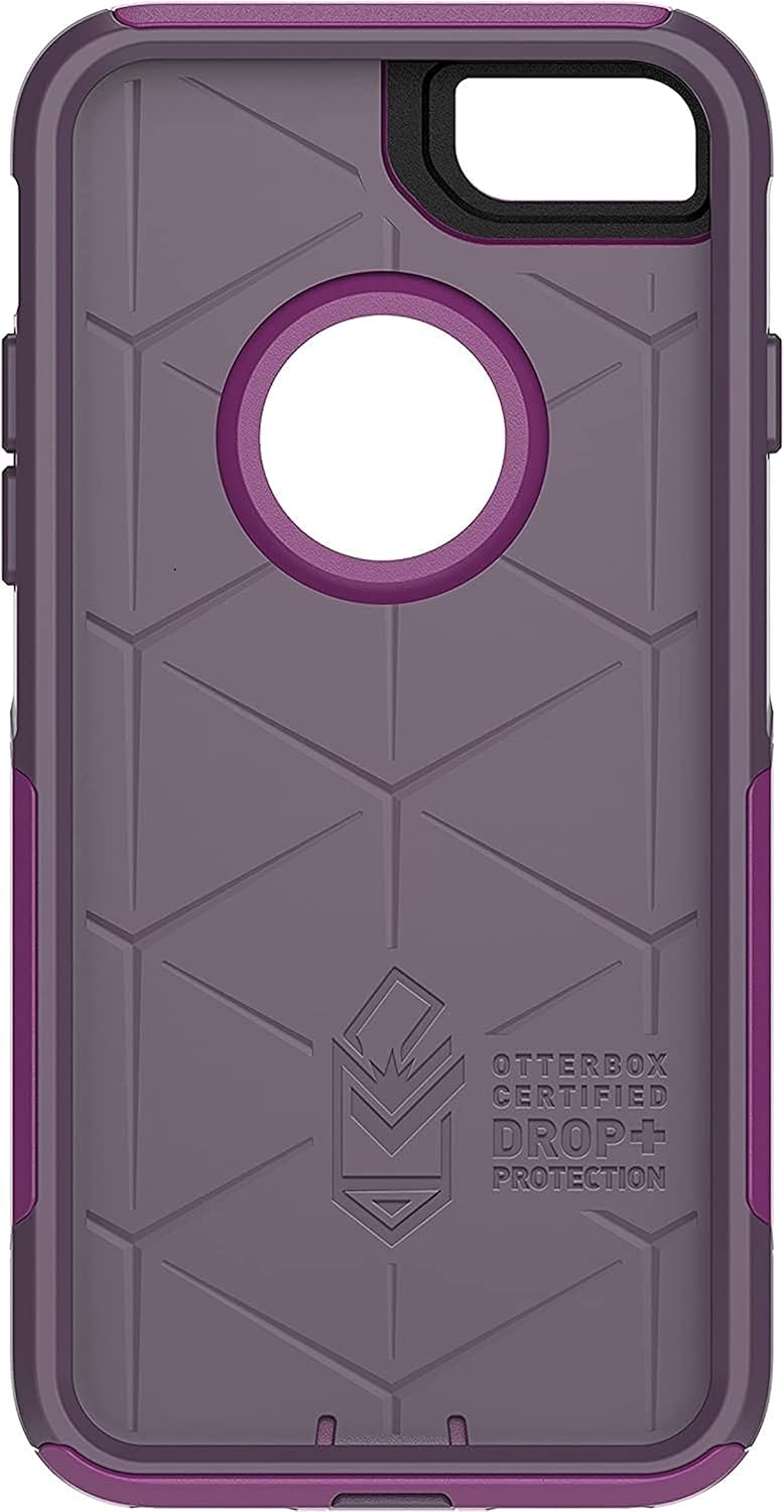 OtterBox Commuter Series Case for iPhone SE (3rd and 2nd gen) and iPhone 8/7 with Wrist Lanyard - Non Retail Packaging - Plum Way, 27-51444-MX-LNY
