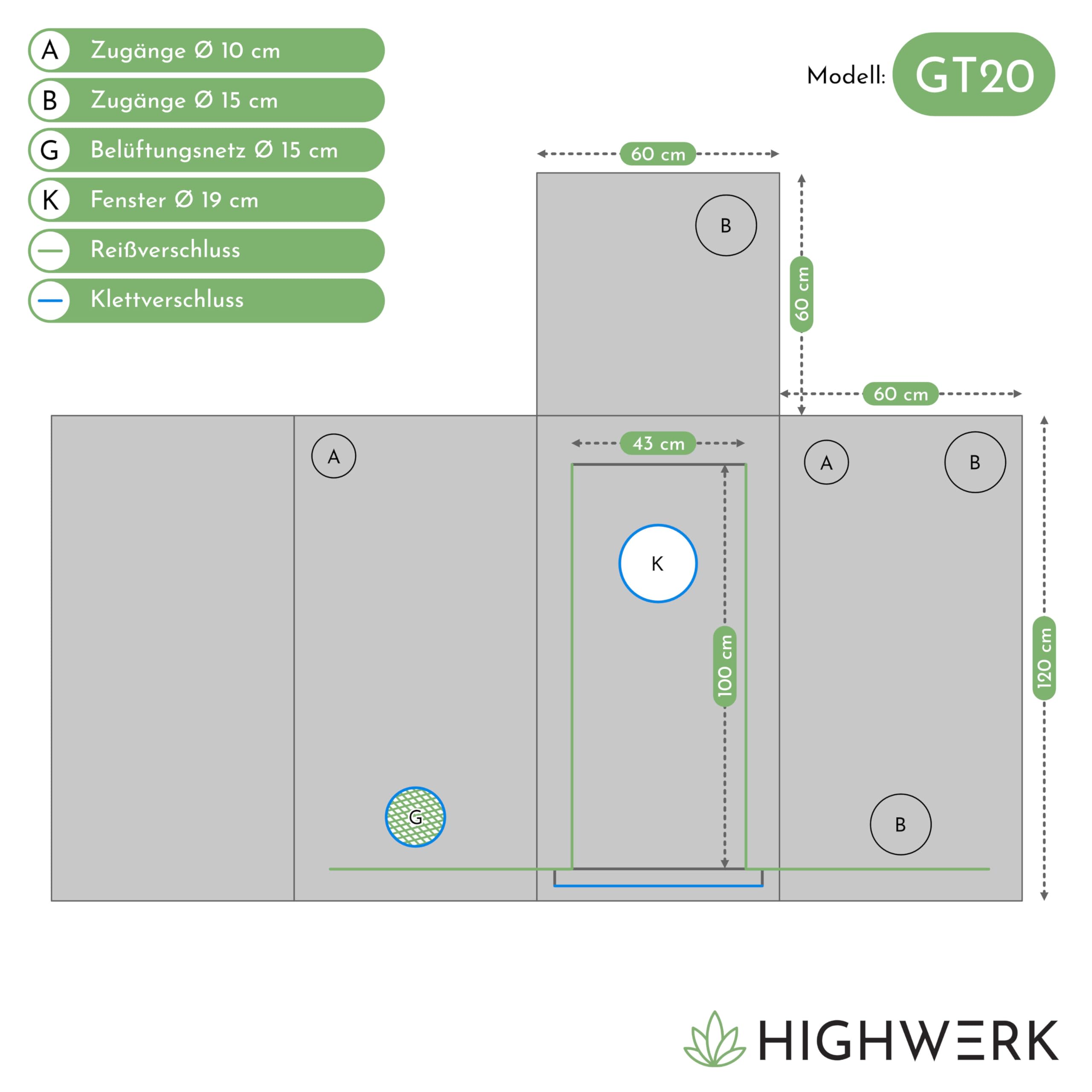 Tienda de cultivo de 60 x 60 x 120 cm | Tienda de cultivo interior para cultivo de plantas | negro y verde | caja de cultivo, para cultivo doméstico, armario de cultivo, tienda de cultivo