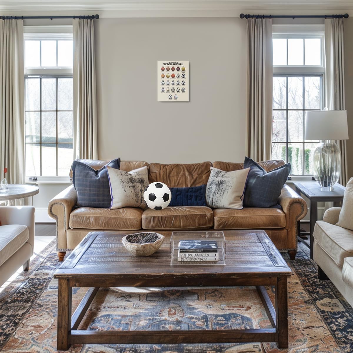 Soccer Gifts Canvas Wall Art Framed Art Football Gifts Football Room Decor Sports Paintings Soccer Coaches Gift Wall Decor Prints Picture for Boys Room Gallery Sports Club Home Decor 11.4×15 inch - Image 4