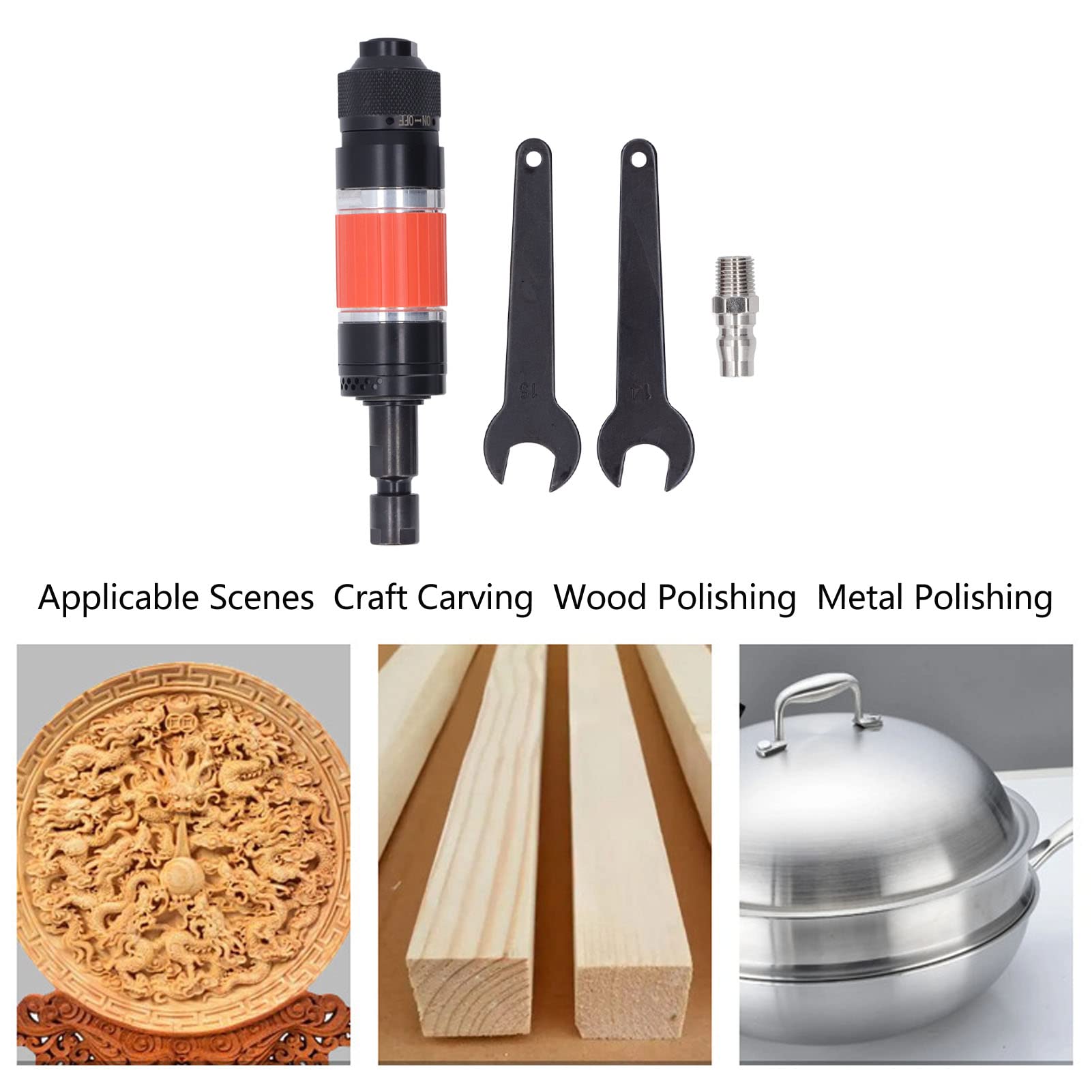 Mini Kit smerigliatrice pneumatica, 24000 giri/min ad alta velocità, controllo di precisione a velocità, robusto utensile rotante pneumatico per smerigliatura, lucidatura,
