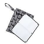 Sarah Wells Pumparoo Wet Dry Bag for Breast Pump Parts - Compact Organizer with Waterproof Pocket, Staging Mat & Fridge Hack - Machine Washable Pumping Accessory (Black & White)
