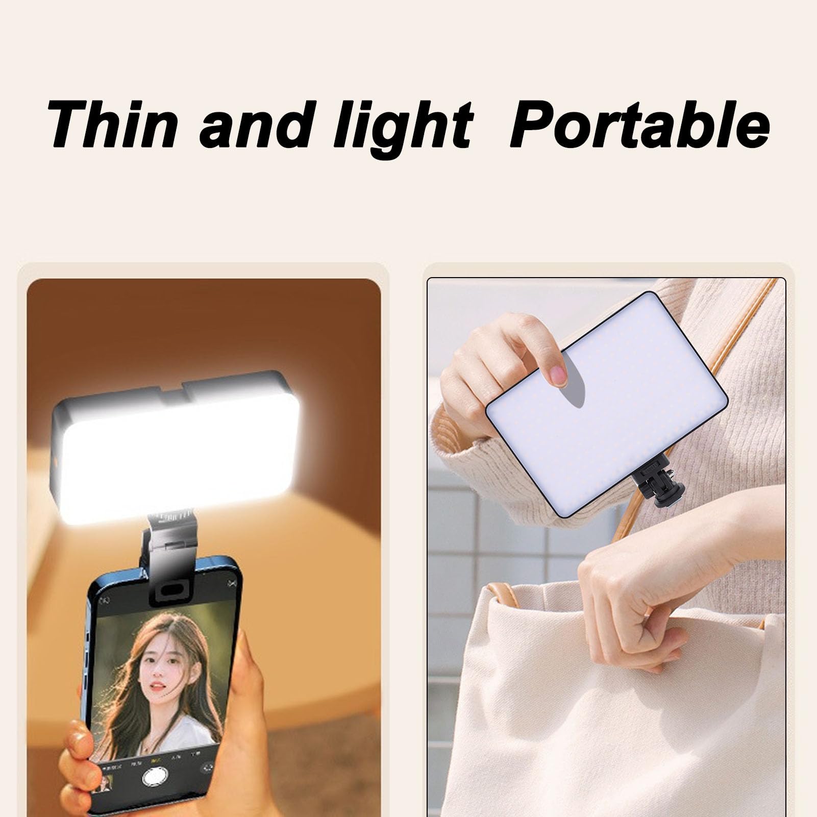 9inch Phone Light 4000mAh Rechargeable Selfie Light 2700-6500K LED Selfie Light for Live Streaming Photography