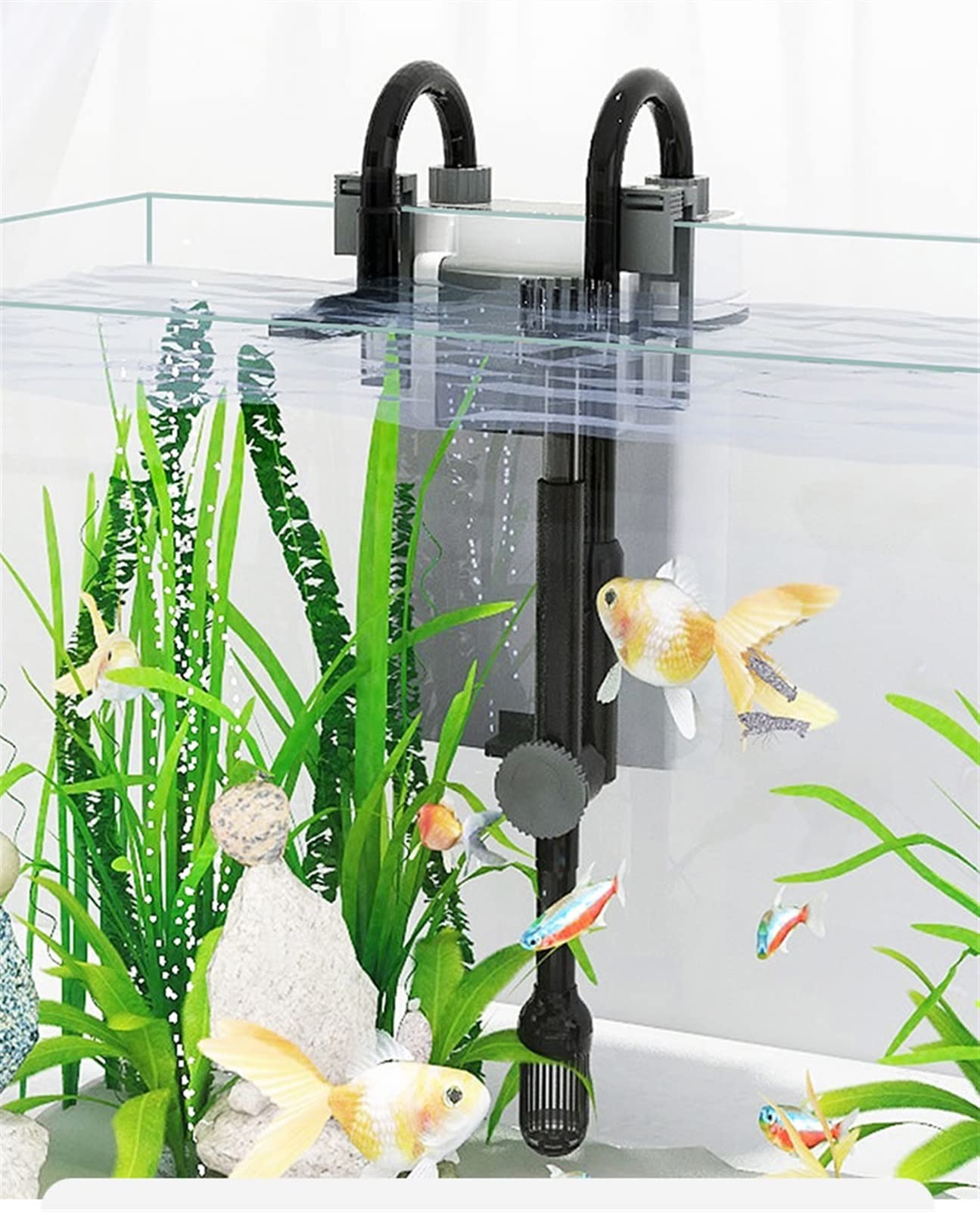 Außenfilter für Aquarium, Hangfilter, Fischfilter, Wandfilter für Aquarien, Fischschiene, außen, kleiner Schalldämpfer, zum Aufhängen am Filter (Größe: X03)