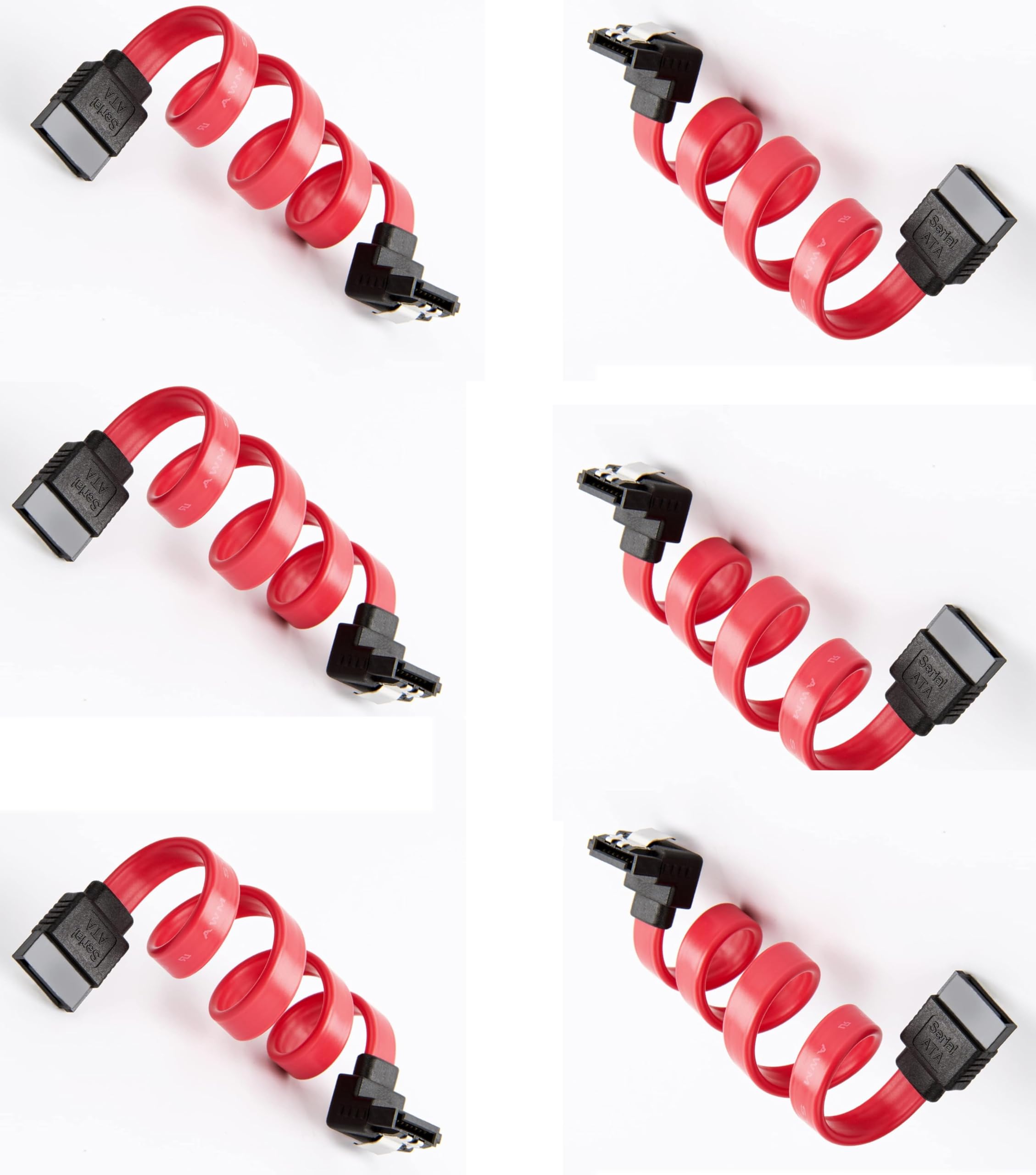 fdealz [ 6 Pieces ] 90 Degree Sata to Sata Cable (39 CM) SATA Cable SATA III 6Gbps 90 Degree Right Angle with Locking Latch for HDD SSD - Red (B0D22VPFJ3) Amazon Price History, Amazon Price Tracker