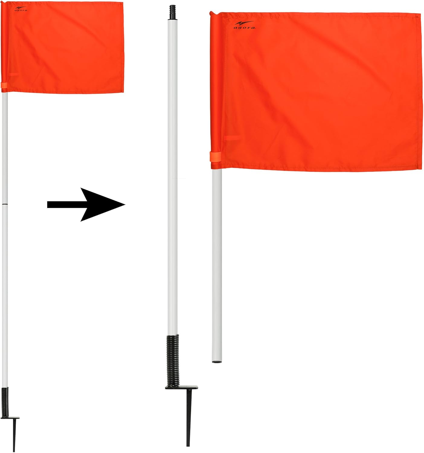 AGORA Hardground Portable Soccer Corner Flags - Set of 4