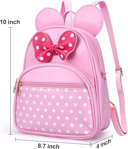 Miniatura 3 de Cute Little Girls Backpacks Minnie Mouse Backpack Kids Backpack Small Disney Backpack Purses Pink Leather Toddler Backpack Best Travel Bag Crossbody