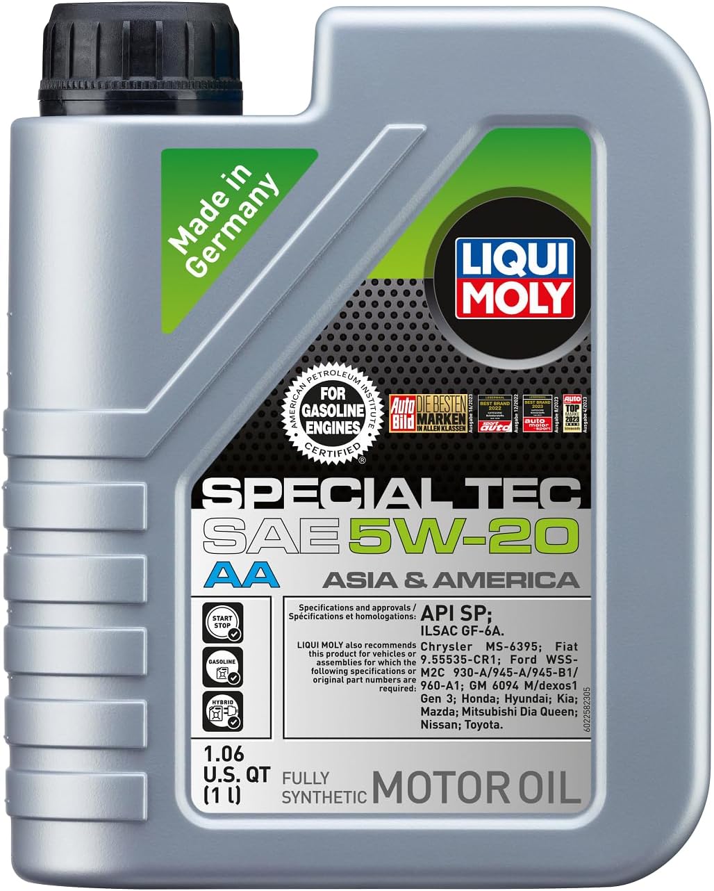 LIQUI MOLY Special Tec AA SAE 5W-20 | 1 L | Fully synthetic engine oil | SKU: 2258