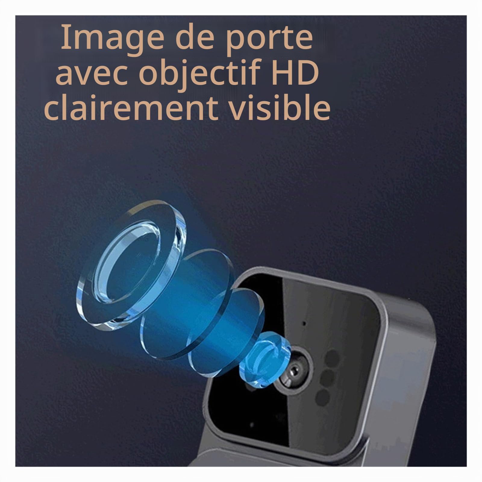 Sonnette Camera, Lot de 2 interphones vidéo sans Fil avec caméra et Sonnette, Vision Nocturne, écran de 4,3 Pouces