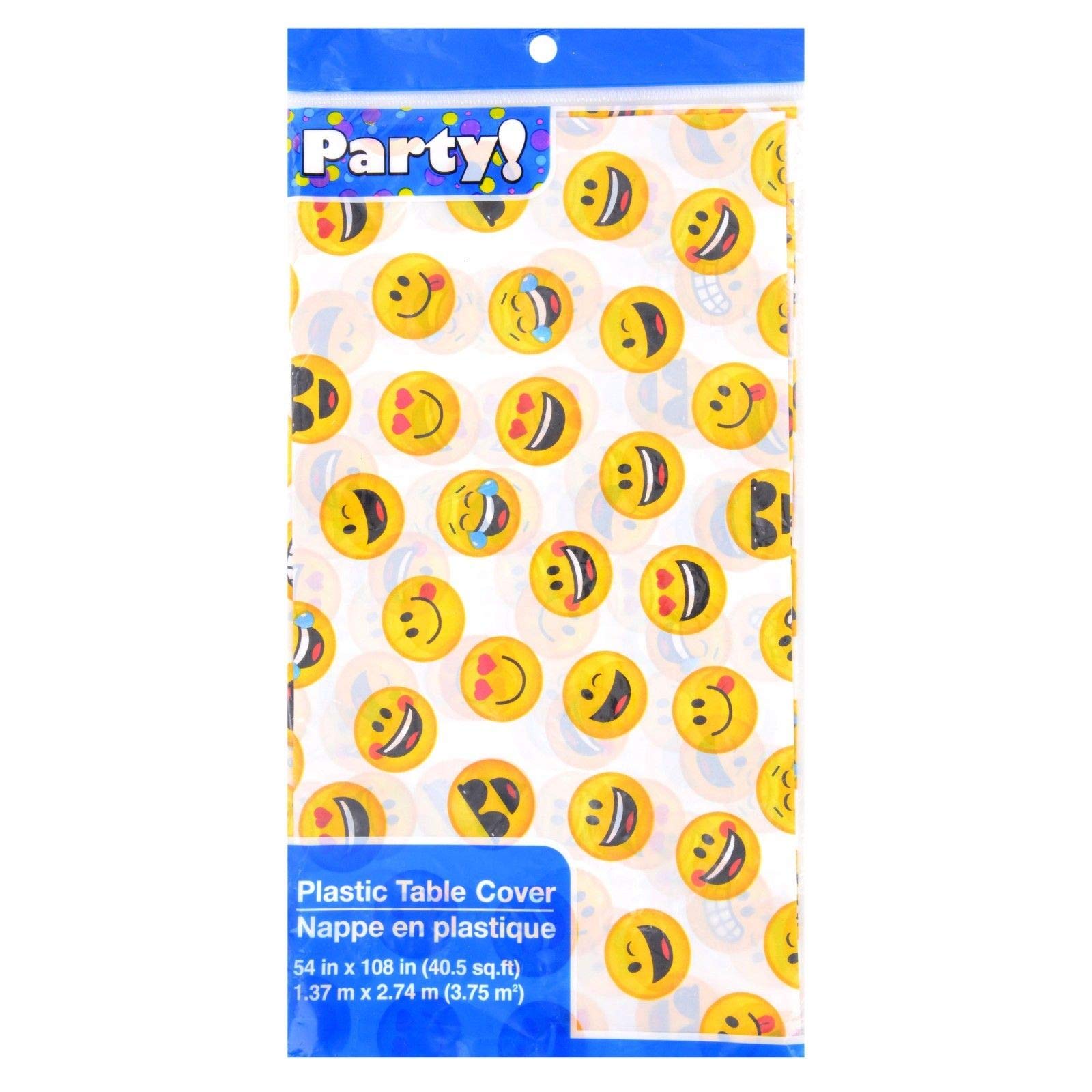 Emoji Party Plastic Table Cover 2 pack