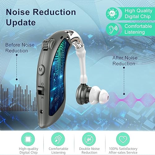 Miniatura 4 de Audífonos Onebridge para personas mayores, amplificador auditivo recargable con cancelación de ruido para adultos con pérdida auditiva, dispositivos