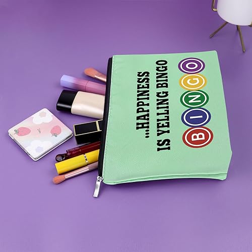 Miniatura 6 de Bolsa de maquillaje de regalo para amantes del bingo, Verde, rosa y morado