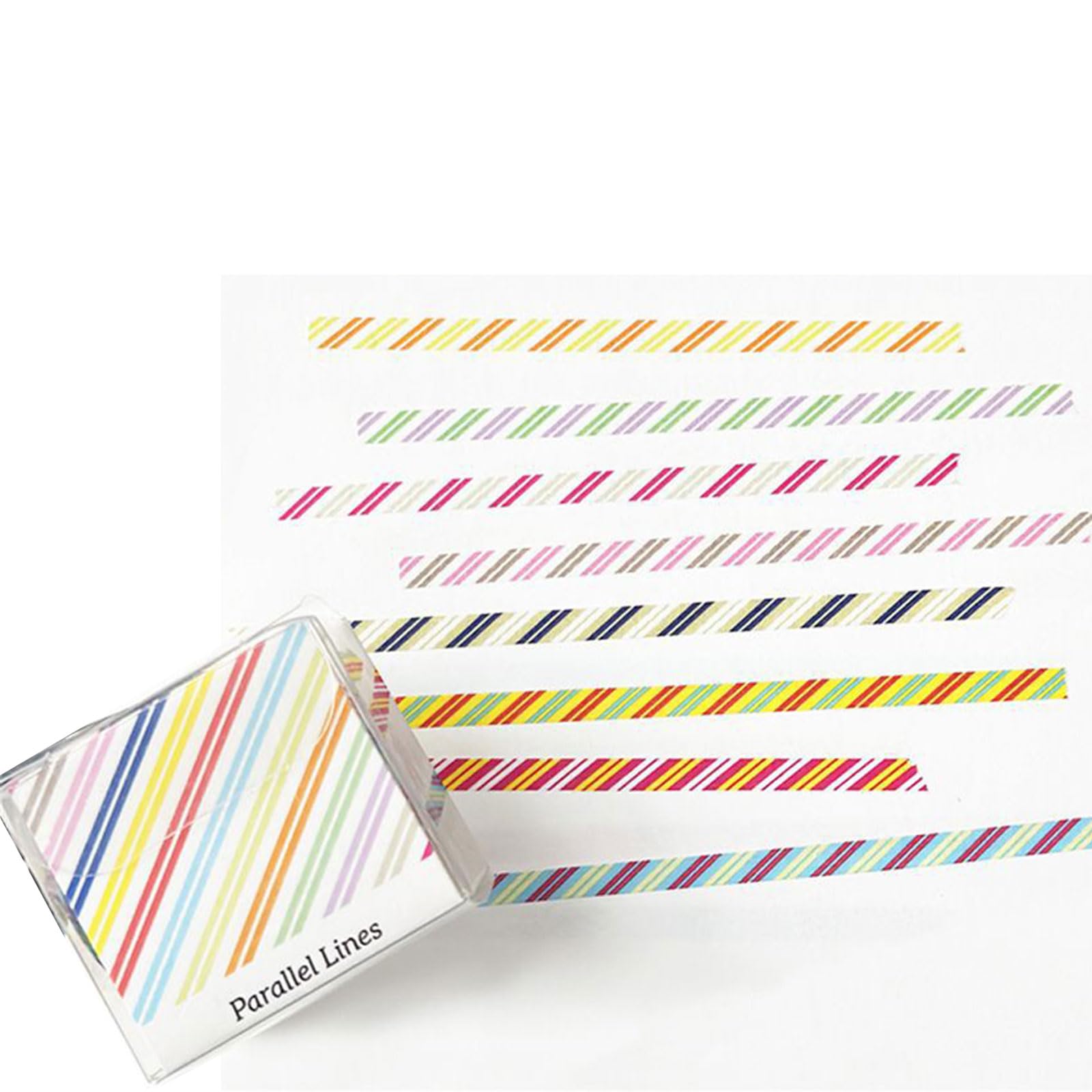 FOLODA 8Rolls Striped Decorative Paper Tape 3mmX5m for Journals, Calendars, Wrapping Dotted Striped Tape Creative Planner Decoration