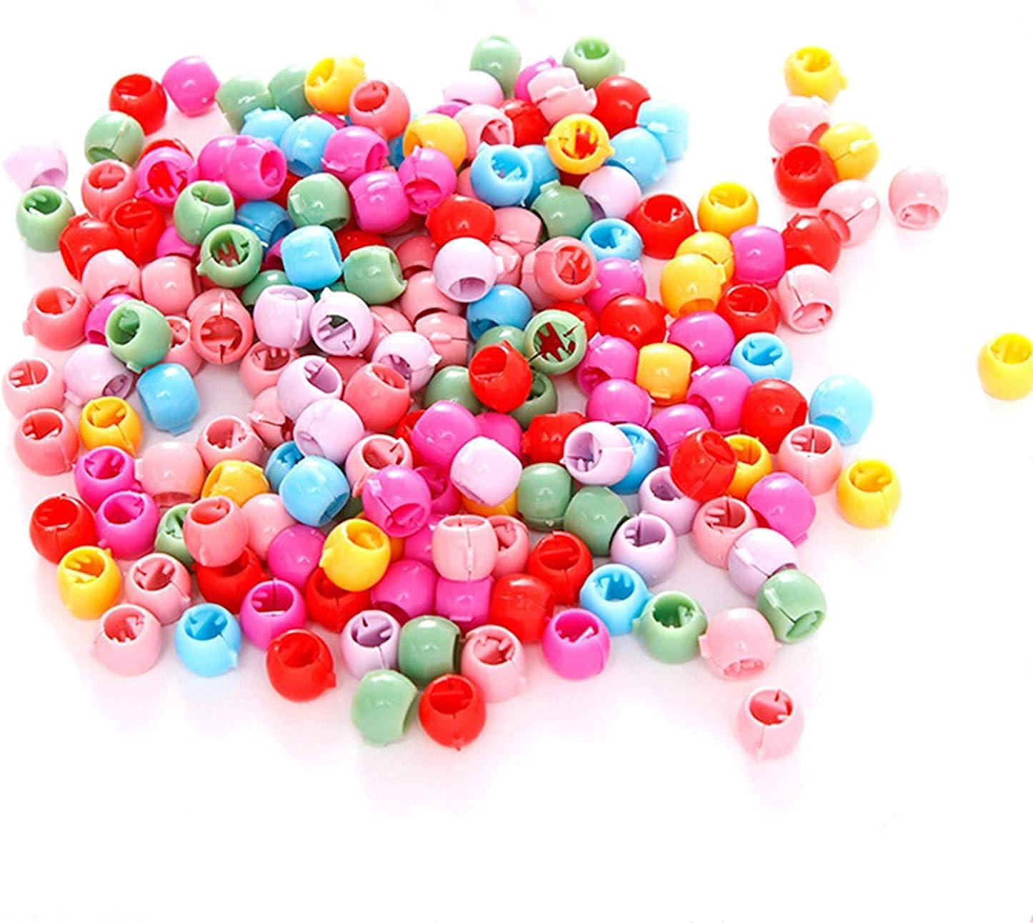 100 Mini Claw Hair Clips Rainbow Mini Hair Clip Tiny Plastic Plastic Hair Claws Hair Braids Maker Beads Head wear Hair Accessories for Girls Women