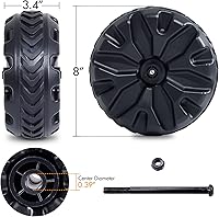 Vista 4 de PORTAL Wagon Wheels Replacement 8" Diameter X 3.4" Wide for Utility Wagon Cart