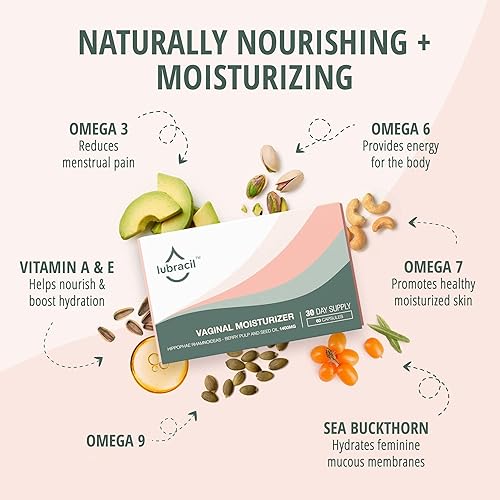 Miniatura 3 de Lubracil Suplemento de sequedad vaginal  Apoyo de la menopausia para picazón y alivio de molestias  Hidratante vaginal natural con espino amarillo,