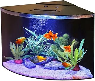 Aquabubble - Acrylic Corner Fish Tank 12,5 Gallon-Corner Aquarium for Go...