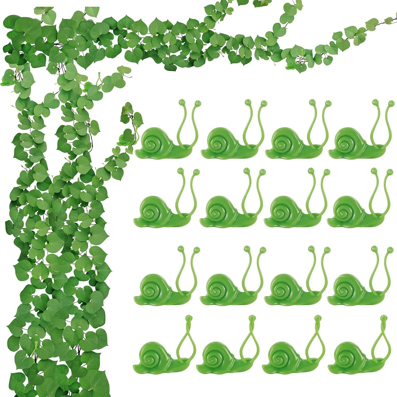 CARE HOME Plant Fixture Clips for Wall Climbing Plants Vines, 50 PCS Snail Shape Invisible Climbing Plant Wall Clips for Indoor and Outdoor Plants Support and Decoration