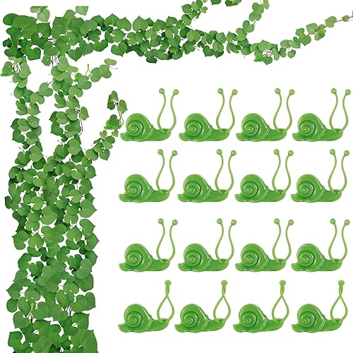 Clips de fijación de plantas para plantas trepadoras de pared, 50 piezas en forma de caracol, clips de pared invisibles para plantas trepadoras de